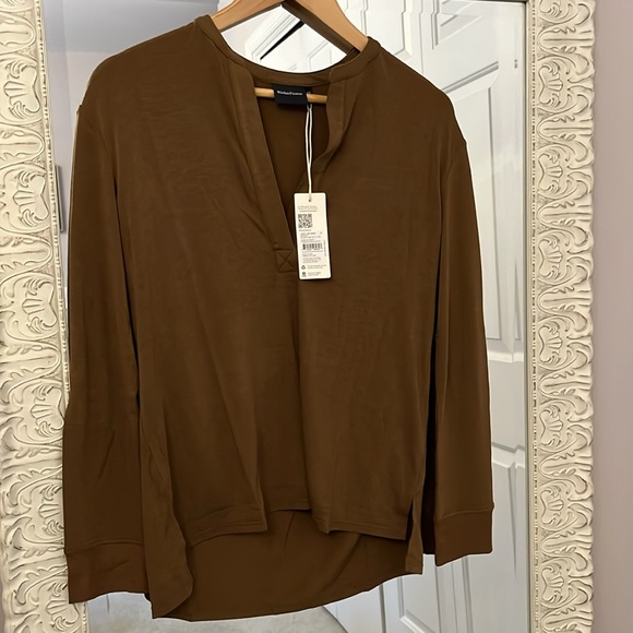 NWT RICHER POORER DEEP SPLIT LONG SLEEVE TEE -
MORNING ROAST - Picture 7 of 11